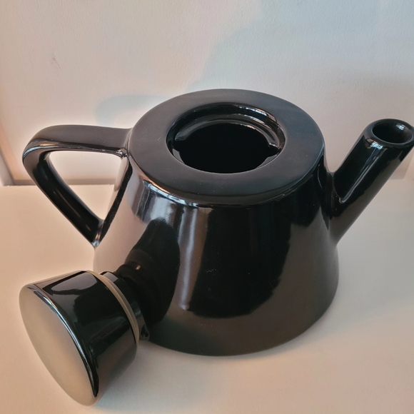 1990s Vintage Ikea Värme Ceramic Teapot - Black - Picture 4 of 5